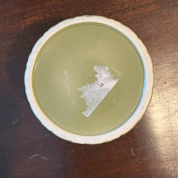 NWOT Green Ceramic Basketweave Candle Sleeve, Holder Sonoma Goods For Life® - Picture 6 of 6